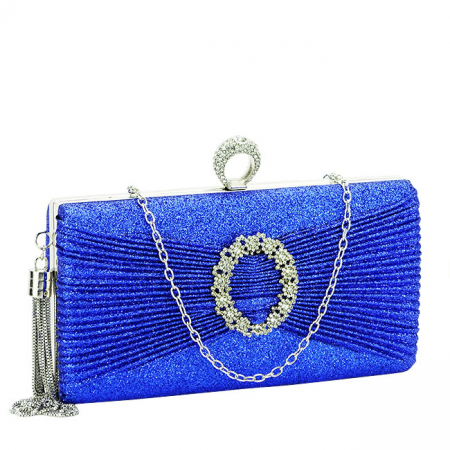 Geanta clutch cu brosa BYH8815 05 Albastru [1]