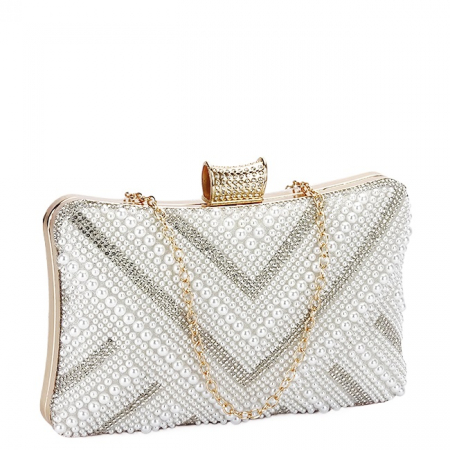 Accesorii - Geanta clutch arginite cu perle ABYH-866 01
