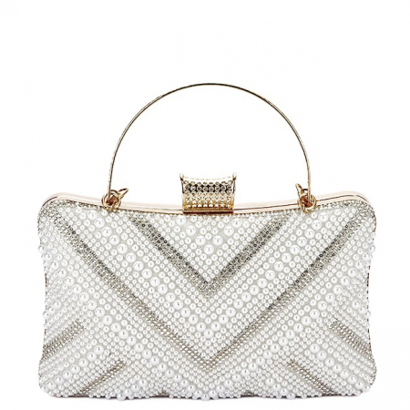 Geanta clutch arginite cu perle ABYH-866 01 [2]