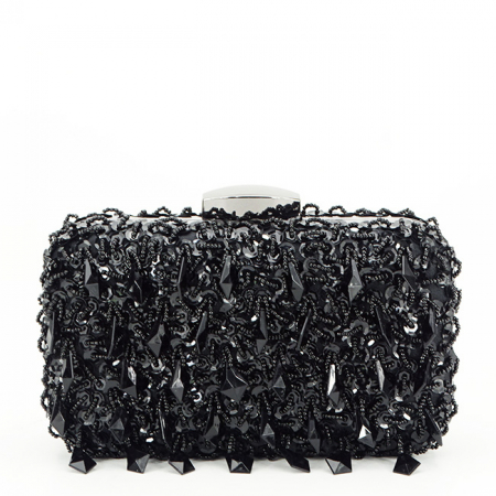 Geanta clutch neagra cu cristale si paiete BME6011 06 [2]