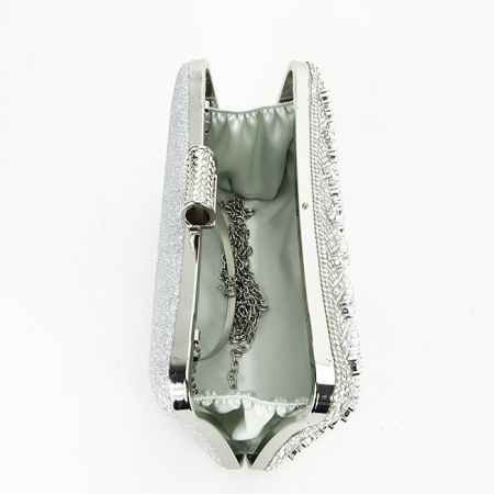 Geanta clutch argintie cu model 3d BYH-87900 06 [6]