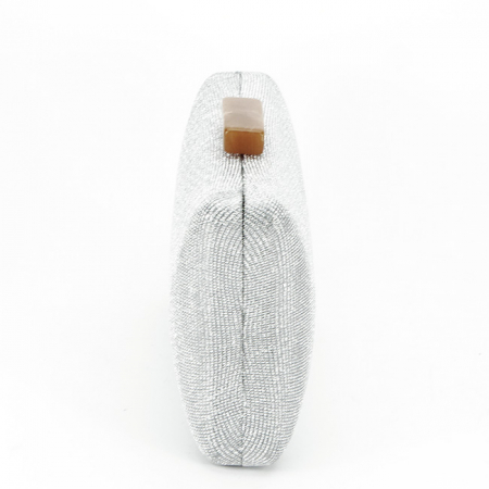 Geanta clutch argintie cu sclipici 5764 06 [2]
