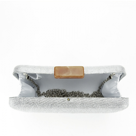 Geanta clutch argintie cu sclipici 5764 06 [6]