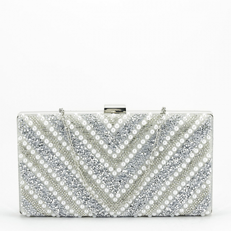 Clutch elegant auriu decorat cu pietre [1]