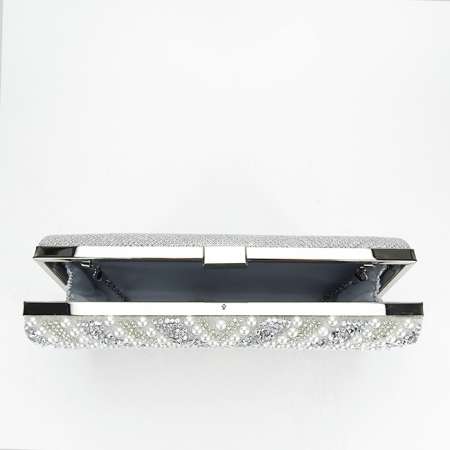 Clutch elegant auriu decorat cu pietre [9]