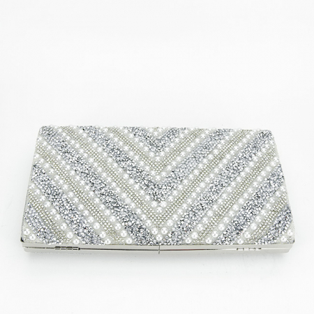 Clutch elegant auriu decorat cu pietre [6]