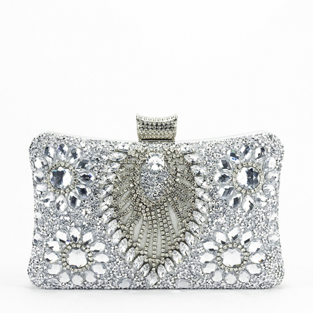 Noutati - Clutch elegant auriu decorat cu pietre