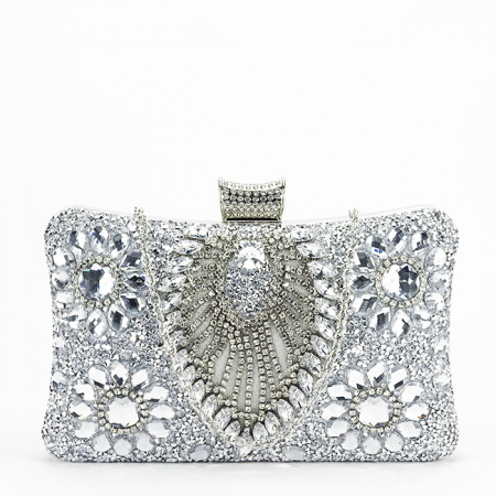 Clutch elegant auriu decorat cu pietre [1]