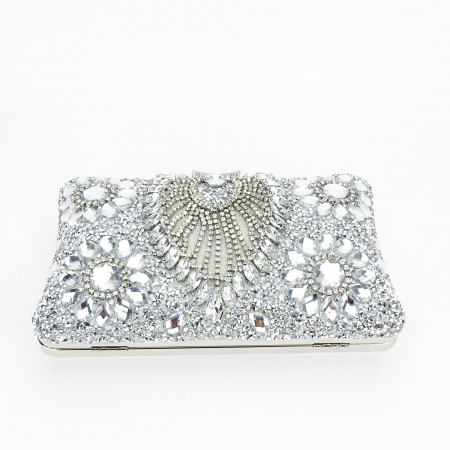Clutch elegant auriu decorat cu pietre [4]