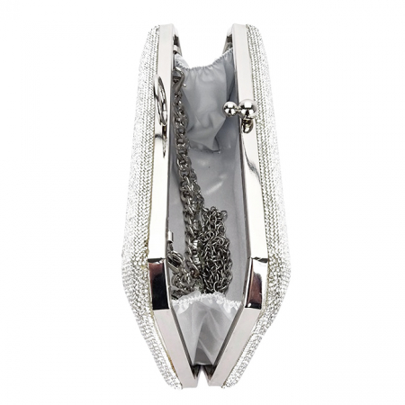 Geanta clutch argintiu cu pietricele BCK-1110 05 [7]