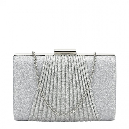 Geanta clutch argintiu cu sclipici 1009 05 [1]