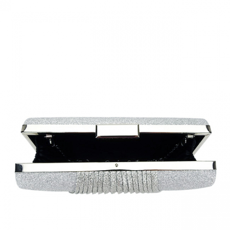 Geanta clutch argintiu cu sclipici 1009 05 [7]