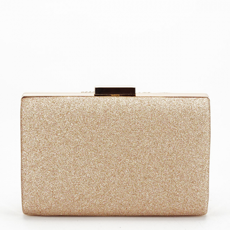 Geanta clutch auriu roze cu sclipici 1009 05 [3]