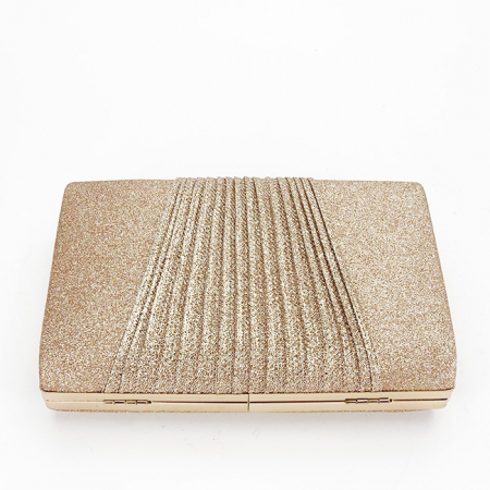 Geanta clutch auriu roze cu sclipici 1009 05 [5]