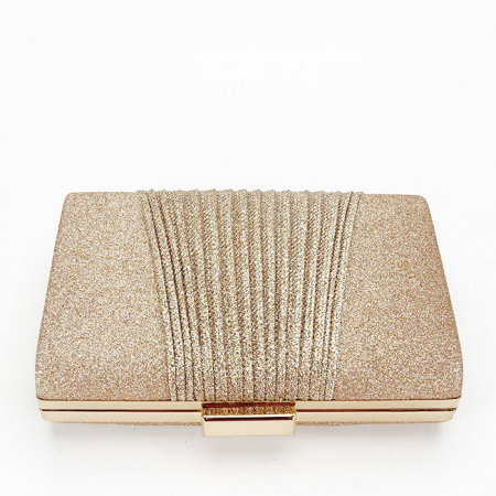 Geanta clutch auriu roze cu sclipici 1009 05 [4]