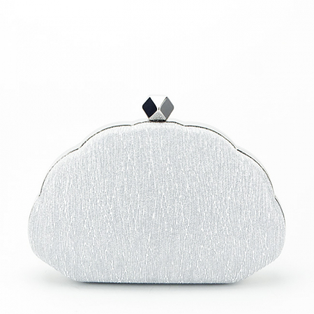 Geanta clutch argintiu cu sclipici BHY-5041 05 [3]
