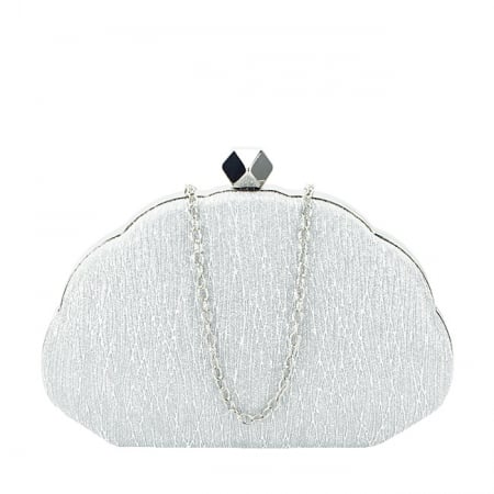 Accesorii - Geanta clutch argintiu cu sclipici BHY-5041 05