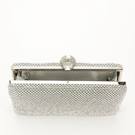 Geanta clutch argintiu cu inel BFL-1063 05 Argintiu [4]
