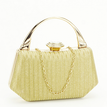 Geanta clutch aurie cu cristale si sclipici 55461 06 [1]