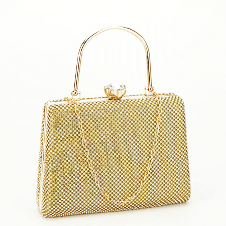 Geanta clutch aurie cu pietricele BYH-877 05 [2]