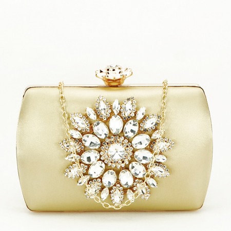 Geanta clutch auriu cu brosa BRS-210 06 [2]