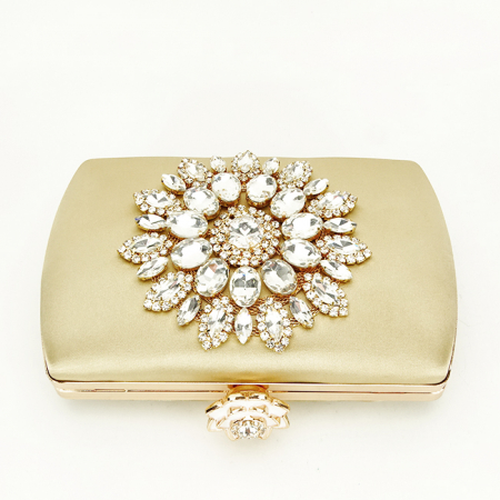 Geanta clutch auriu cu brosa BRS-210 06 [6]