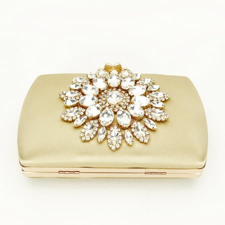 Geanta clutch auriu cu brosa BRS-210 06 [5]