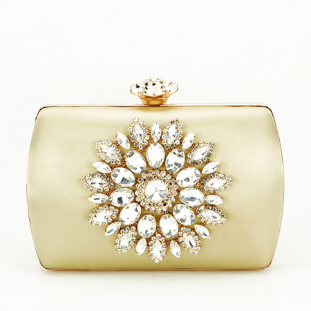 Geanta clutch auriu cu brosa BRS-210 06 [1]
