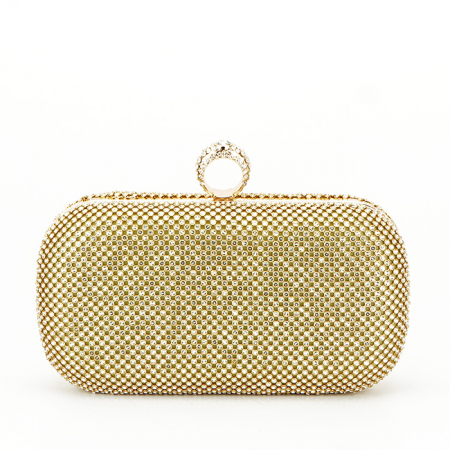 Geanta clutch cu pietricele BFL-1061 05 Auriu [1]