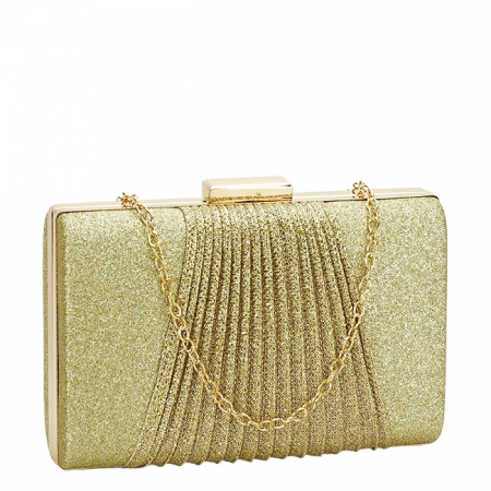 Clutch - Geanta clutch auriu cu sclipici 1009 05