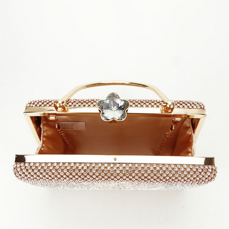 Geanta clutch auriu roze cu pietricele BYH-877 05 [5]