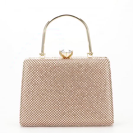 Geanta clutch auriu roze cu pietricele BYH-877 05 [0]