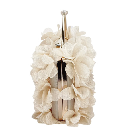 Geanta clutch bej cu model floral 3D BXQ-327 05 [2]