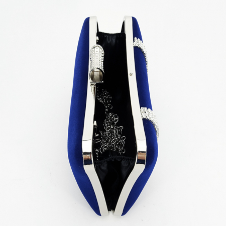 Geanta clutch bleumarin din catifea 1007 01 [8]