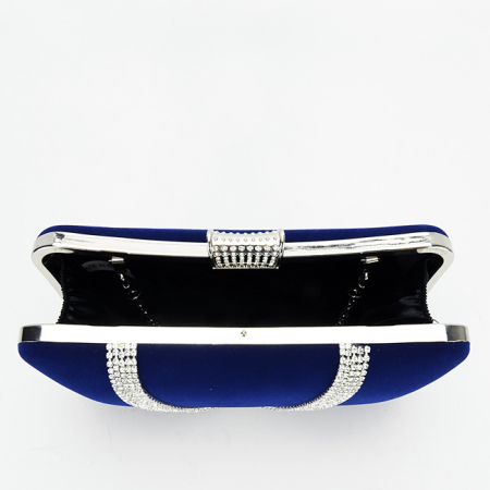 Geanta clutch bleumarin din catifea 1007 01 [7]
