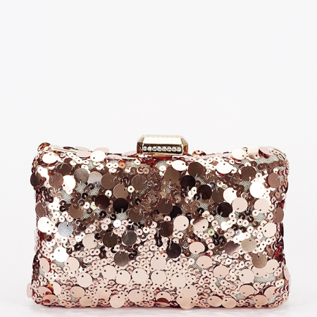 Geanta clutch champagne cu paiete BYH-896 05 [3]