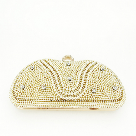 Geanta clutch cu perle si pietricele BME-22732 05 Auriu [6]
