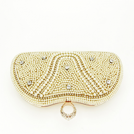 Geanta clutch cu perle si pietricele BME-22732 05 Auriu [5]