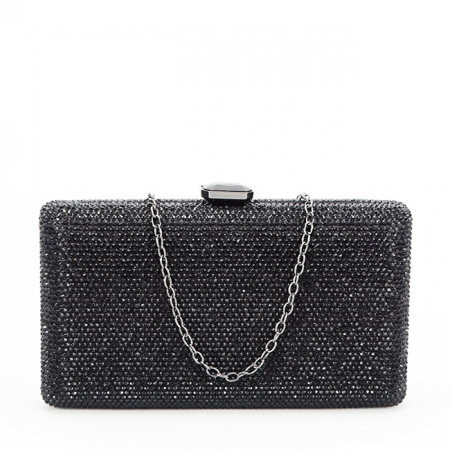 Clutch - Geanta clutch cu pietricele BJH-715 06 Negru