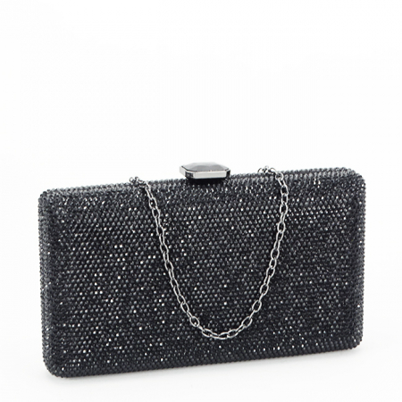 Geanta clutch cu pietricele BJH-715 06 Negru [1]