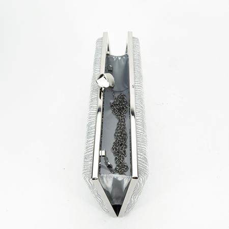 Geanta clutch cu sclipici BYH-856 05 Argintiu [7]