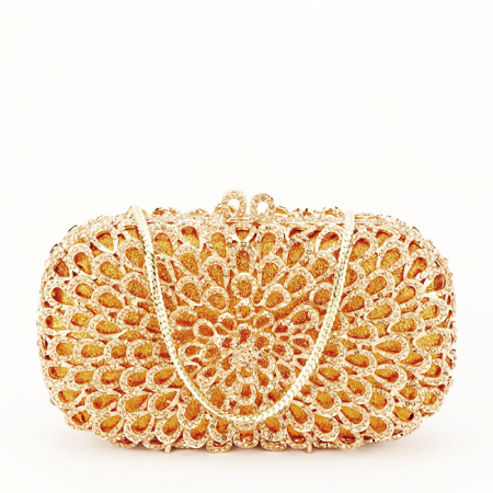 Clutch - Geanta clutch de lux ME-1132 06  Auriu rose