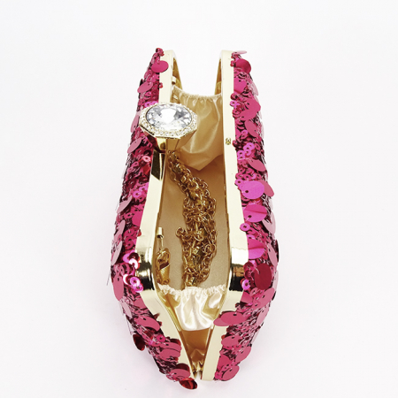 Geanta clutch fucsia cu paiete BYH-896 05 [6]
