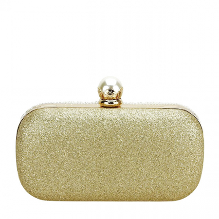 Geanta clutch ivoar/auriu cu perle 1003 01 [5]