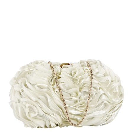 Clutch - Geanta clutch ivory cu model 3D BMN-1241 06
