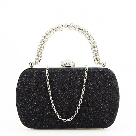 Noutati - Geanta clutch neagra cu maner detasabil BYH-871 06