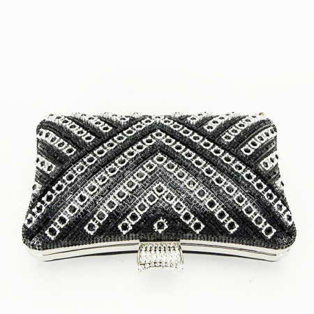 Geanta clutch neagra cu model 3d BYH-87900 06 [5]