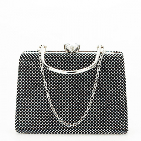 Geanta clutch neagra cu pietricele BYH-877 05 [3]