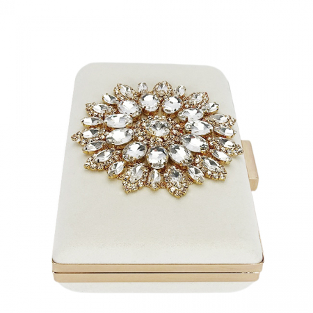 Geanta clutch din catifea bej B18110 05 [4]