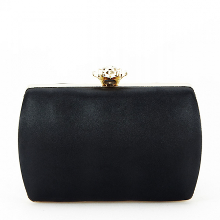 Geanta clutch negru cu brosa BRS-210 06 [3]